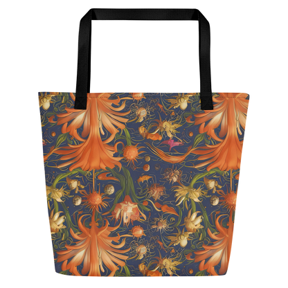 Large Tote Bag w/ Pocket - Stellar Blooms