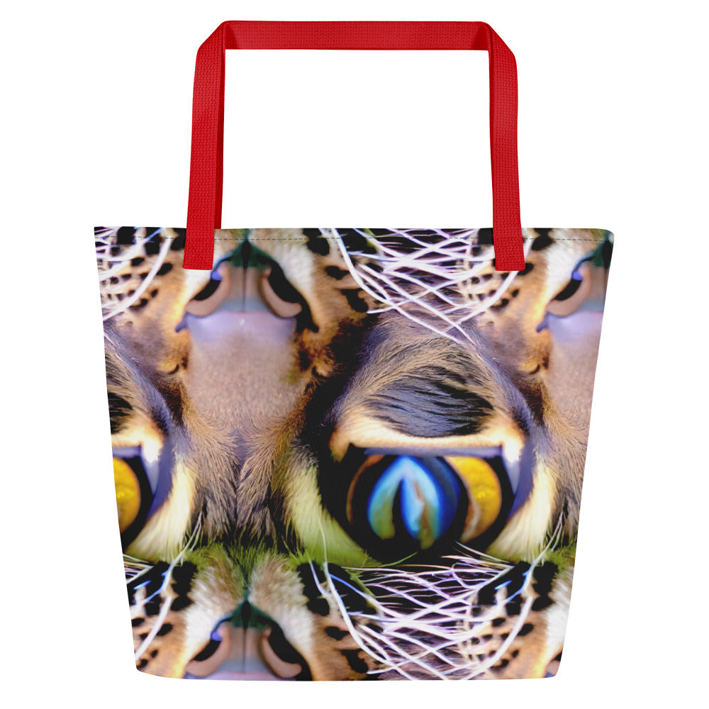 Large Tote Bag w/ Pocket - Eye of the Wild