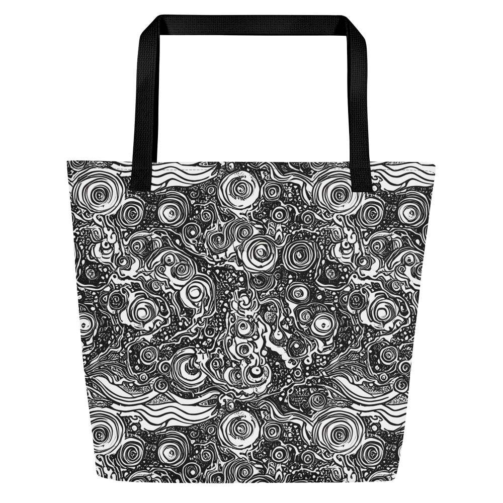 Large Tote Bag w/ Pocket - Swirling Stories