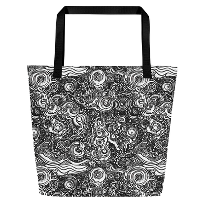 Large Tote Bag w/ Pocket - Swirling Stories