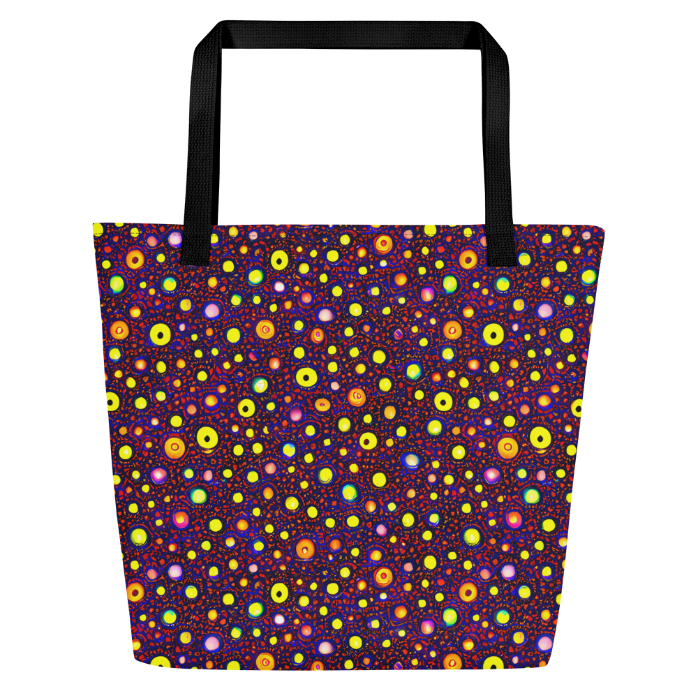 Large Tote Bag w/ Pocket - Cosmic Dotscape