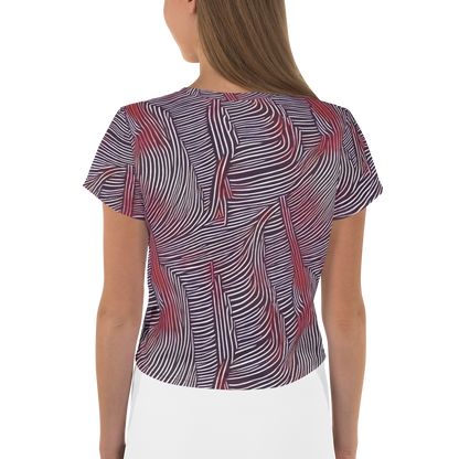 Women's Crop Tee - Nebula Waves