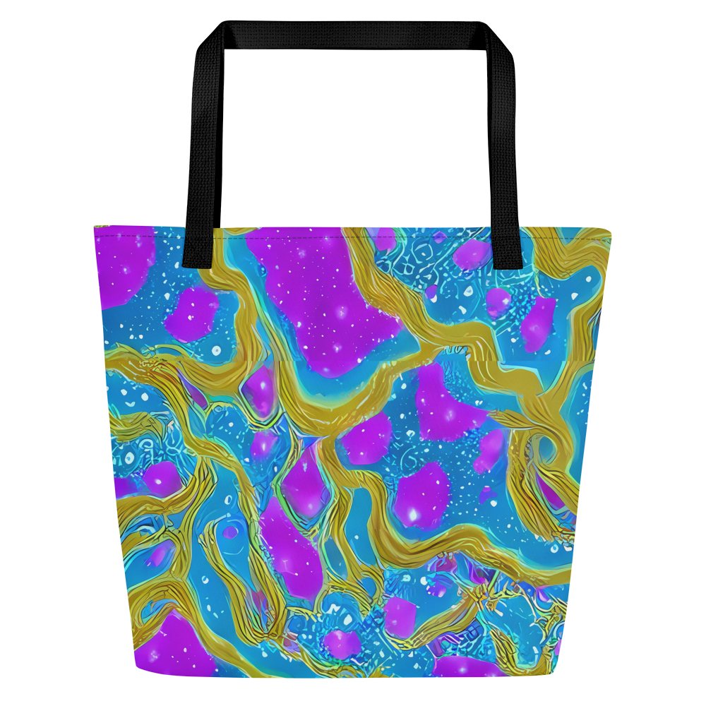 Large Tote Bag w/ Pocket - Mystic Waves