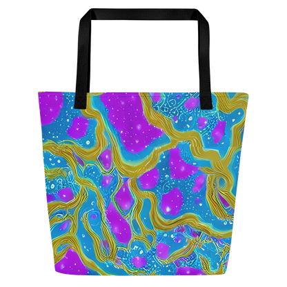 Large Tote Bag w/ Pocket - Mystic Waves