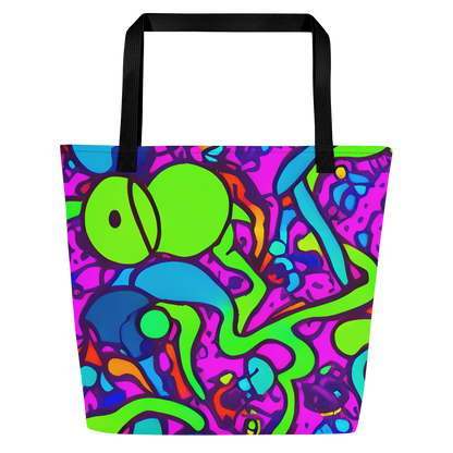 Large Tote Bag w/ Pocket - Funky Vortex