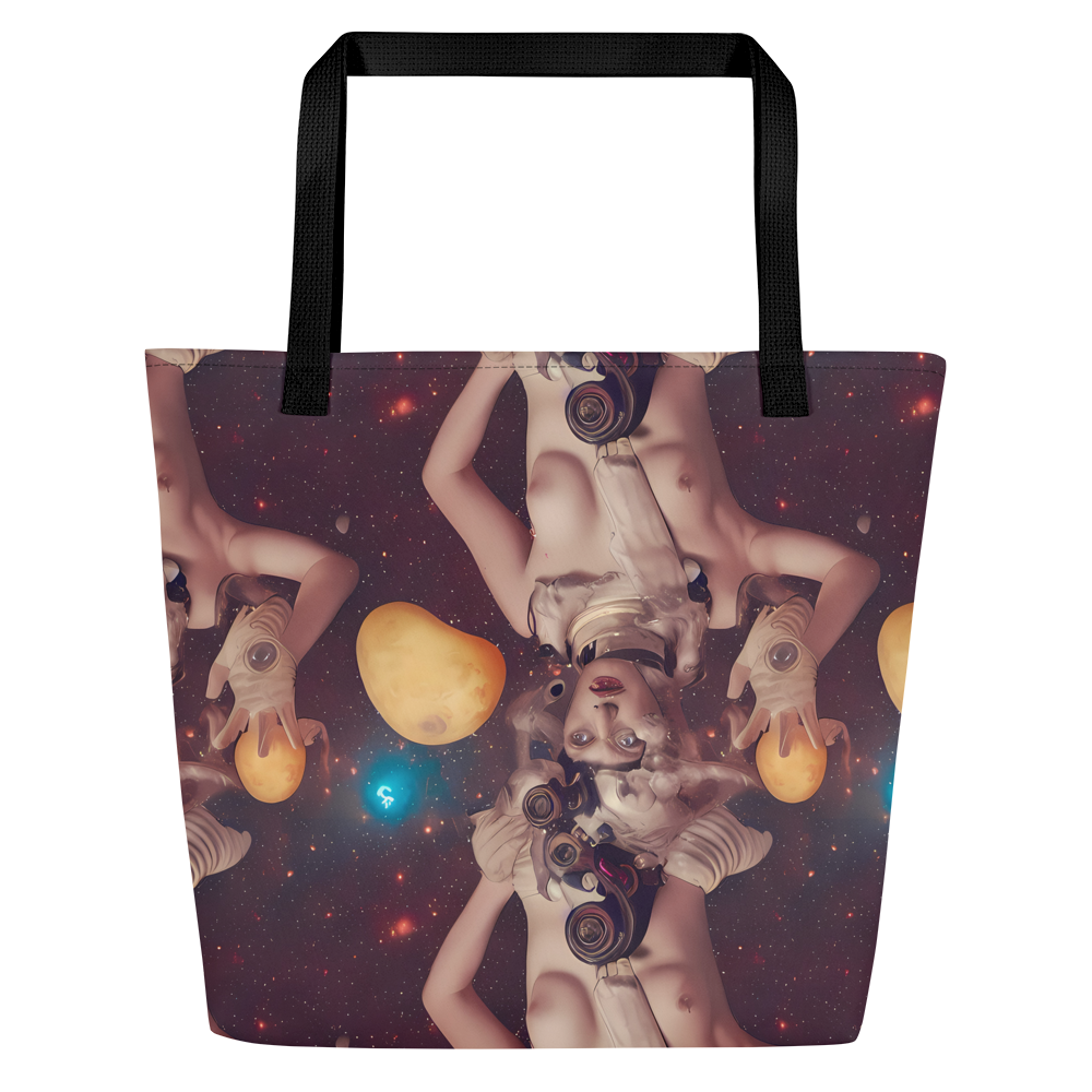 Large Tote Bag w/ Pocket - Nebula Siren