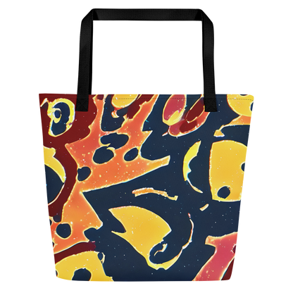 Large Tote Bag w/ Pocket - Sunset Silhouette