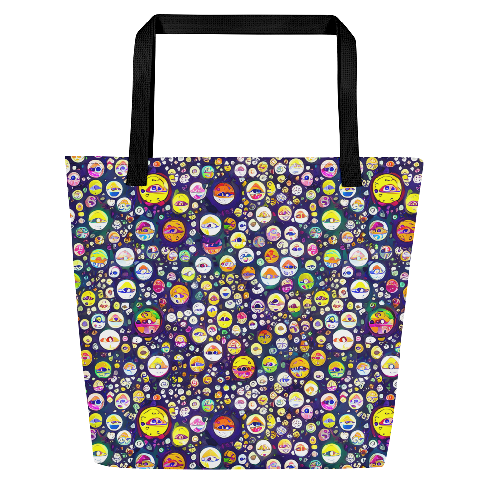 Large Tote Bag w/ Pocket - Whimsical Eyescape