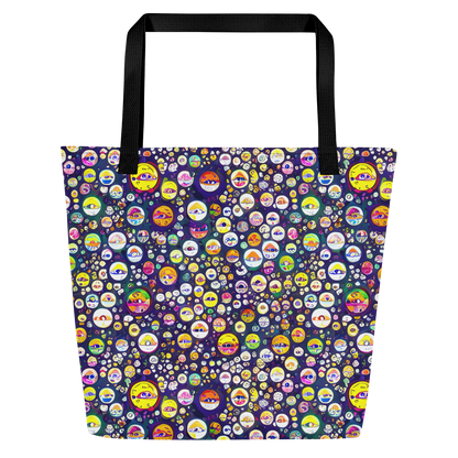 Large Tote Bag w/ Pocket - Whimsical Eyescape