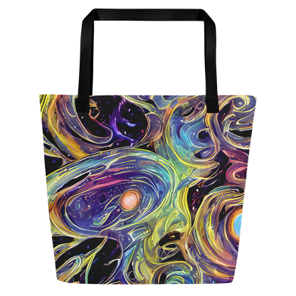 Large Tote Bag w/ Pocket - Lebacq Swirl