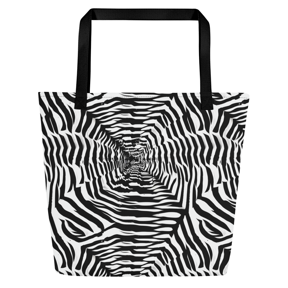 Large Tote Bag w/ Pocket - Shadowed Illusions