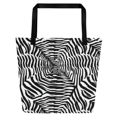 Large Tote Bag w/ Pocket - Shadowed Illusions