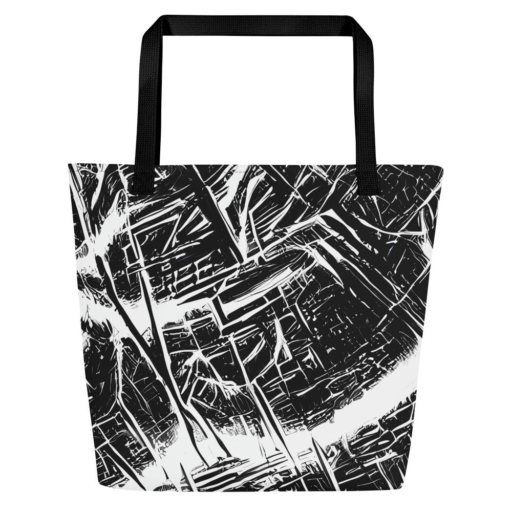 Large Tote Bag w/ Pocket - Ferriss Fractals