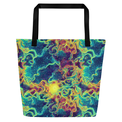 Large Tote Bag w/ Pocket - Echoed Pulses