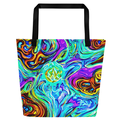 Large Tote Bag w/ Pocket - Mystic Iridescence