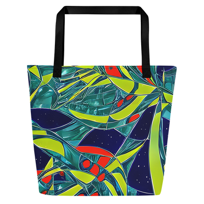 Large Tote Bag w/ Pocket - Harmonic Mirage