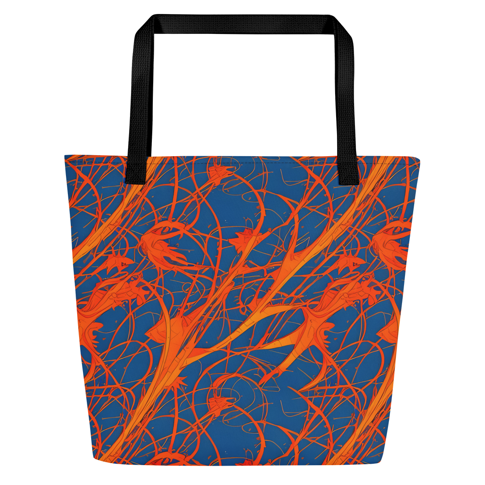 Large Tote Bag w/ Pocket - Nautical Ember