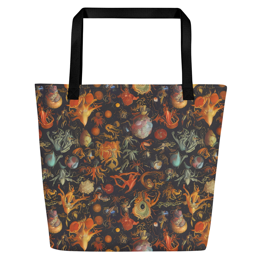 Large Tote Bag w/ Pocket - Florescent Void