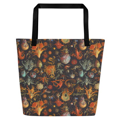 Large Tote Bag w/ Pocket - Florescent Void