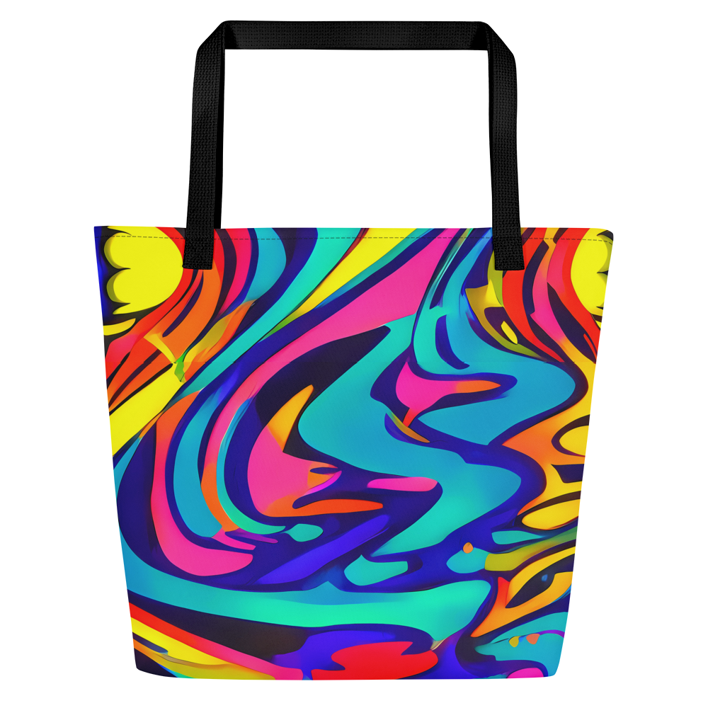 Large Tote Bag w/ Pocket - Electric Ecstasy