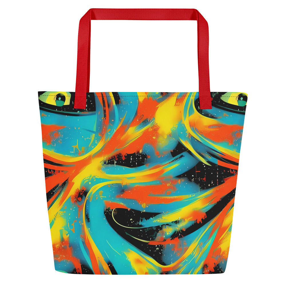 Large Tote Bag w/ Pocket - Solar Swoosh