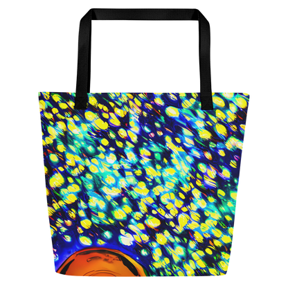 Large Tote Bag w/ Pocket - Illuminated Whirl