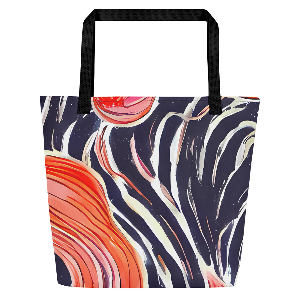 Large Tote Bag w/ Pocket - Radiant Drift