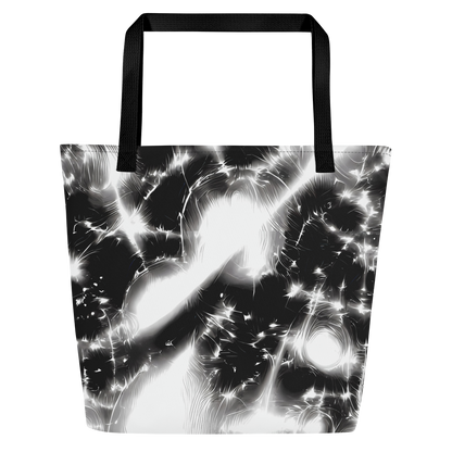 Large Tote Bag w/ Pocket - Electric Nightfall