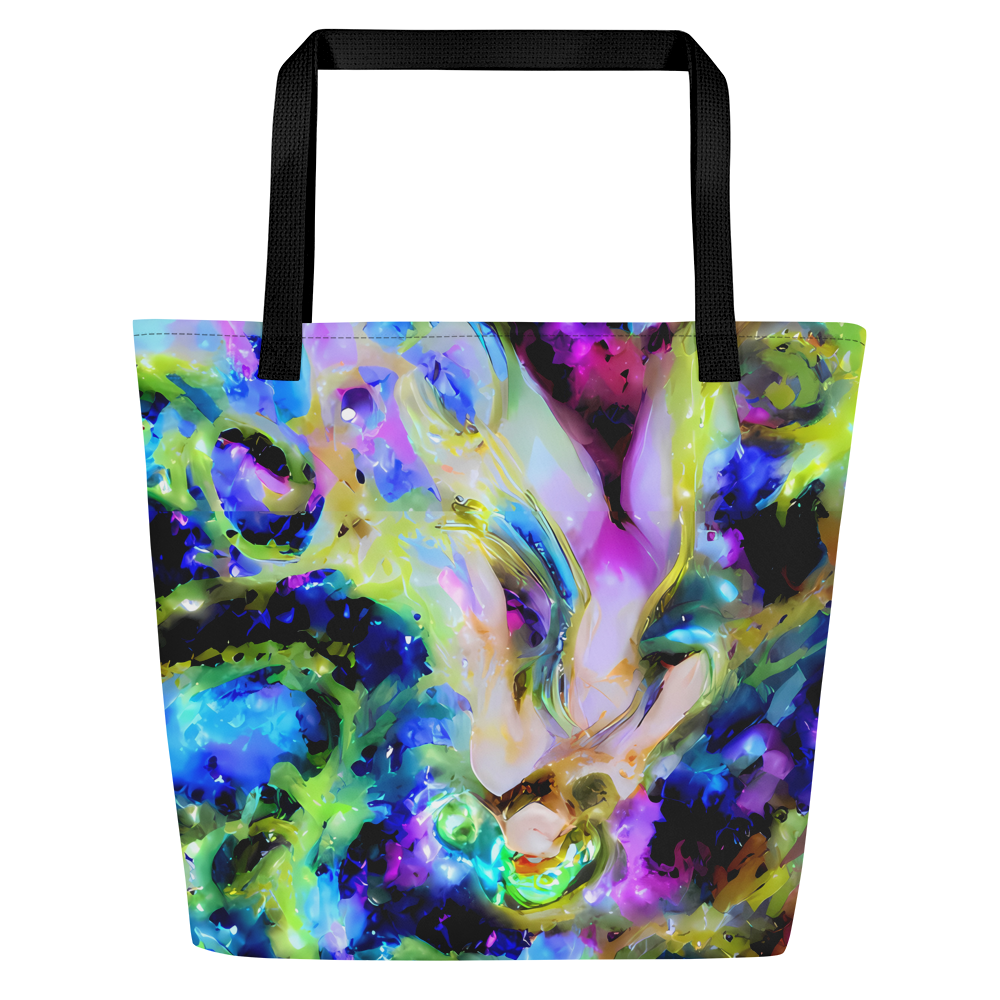 Large Tote Bag w/ Pocket - Fantasy Spiral