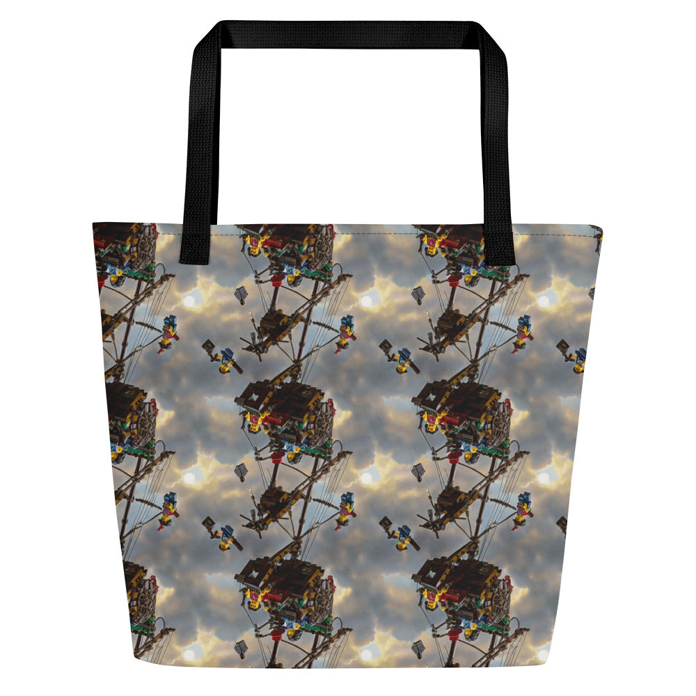 Large Tote Bag w/ Pocket - Skyward Adventure