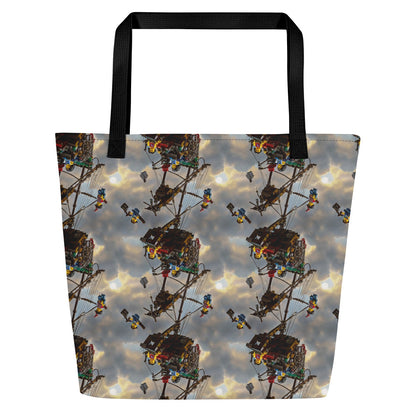 Large Tote Bag w/ Pocket - Skyward Adventure
