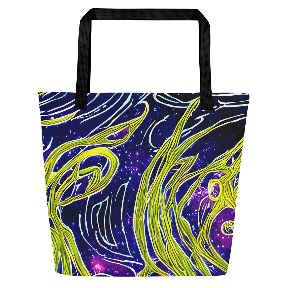 Large Tote Bag w/ Pocket - Celestial Scribbles