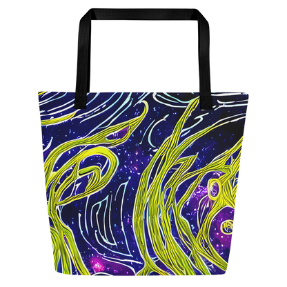 Large Tote Bag w/ Pocket - Celestial Scribbles