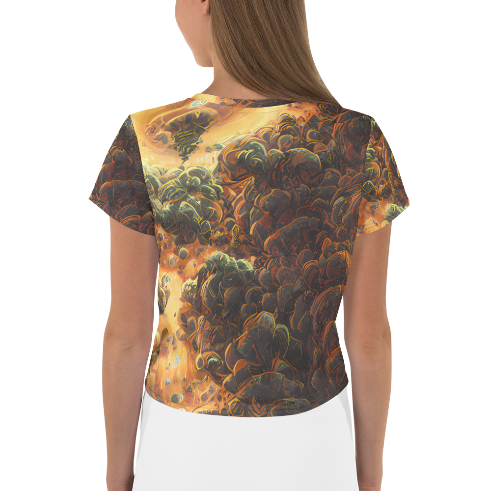 Women's Crop Tee - Volcanic Cascade