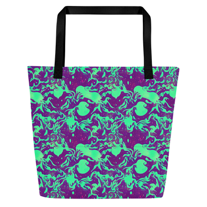 Large Tote Bag w/ Pocket - Alien Ripples