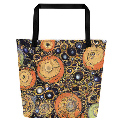 Large Tote Bag w/ Pocket - Crescent Echoes