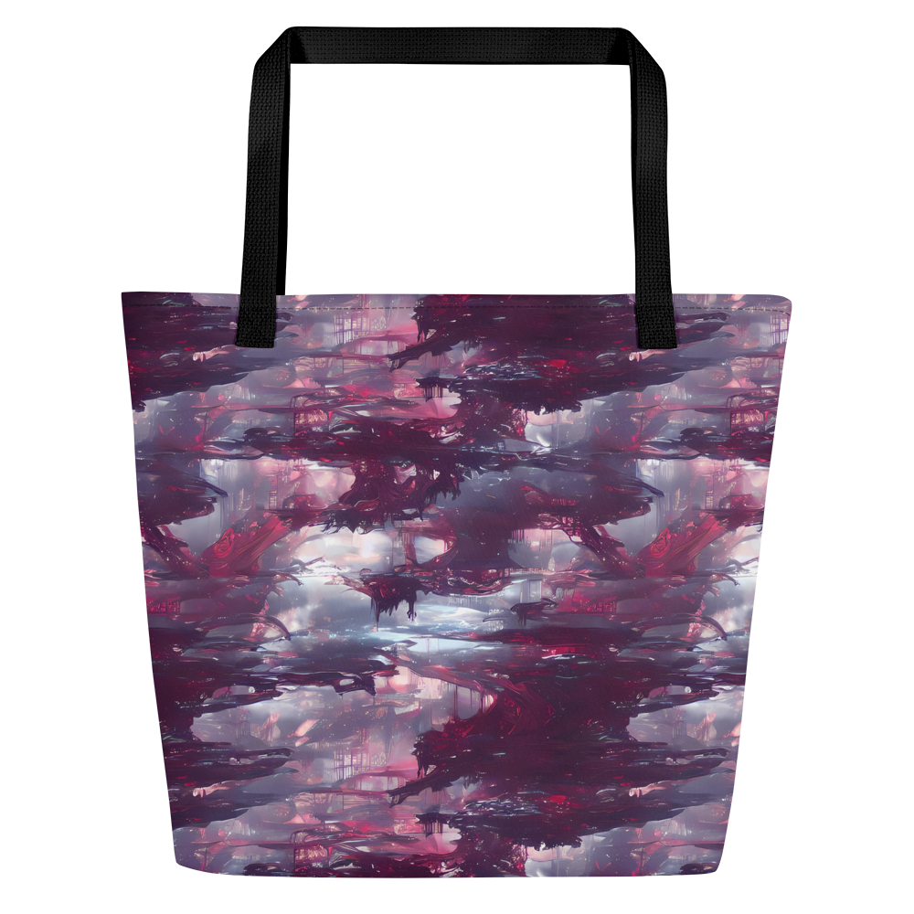 Large Tote Bag w/ Pocket - Twilight Fortresses