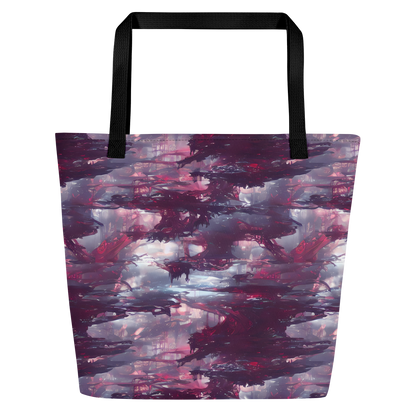 Large Tote Bag w/ Pocket - Twilight Fortresses