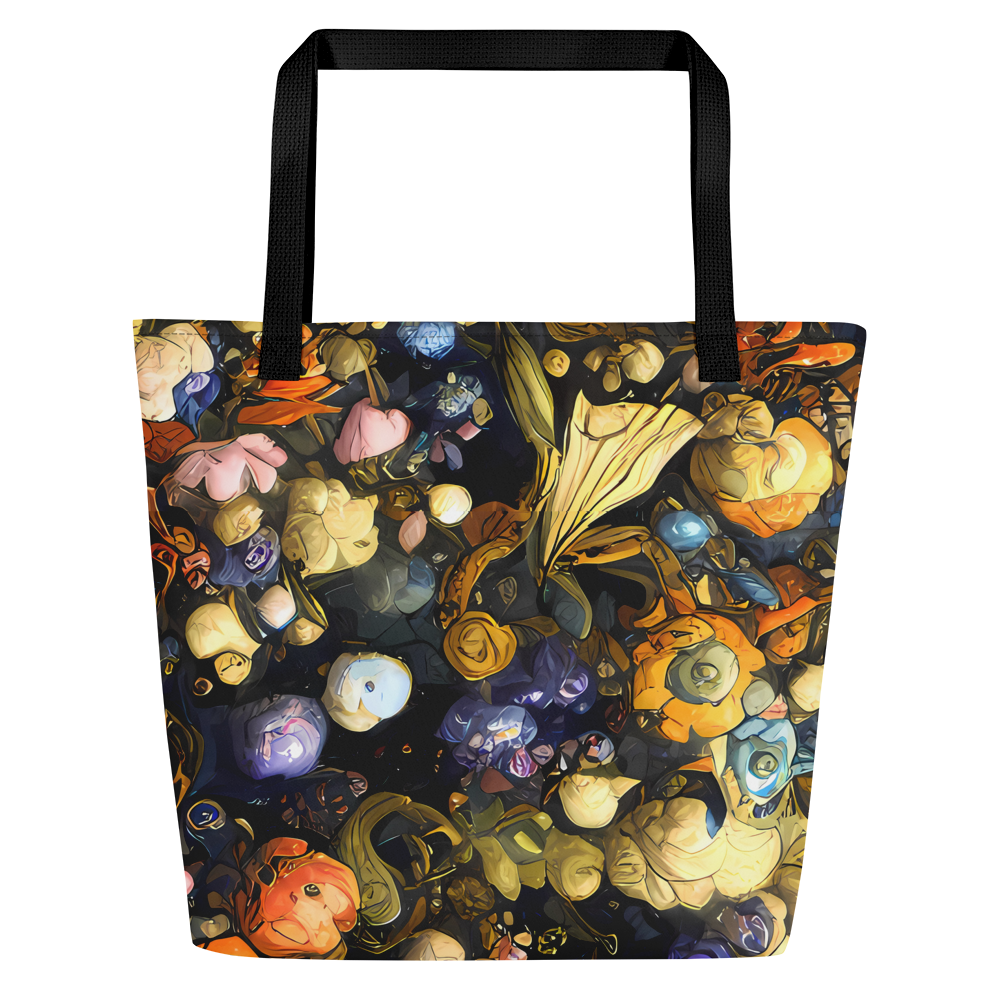 Large Tote Bag w/ Pocket - Baroque Blossom