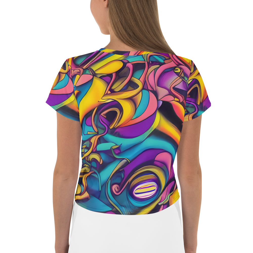 Women's Crop Tee - Pre-Raphaelite Wave