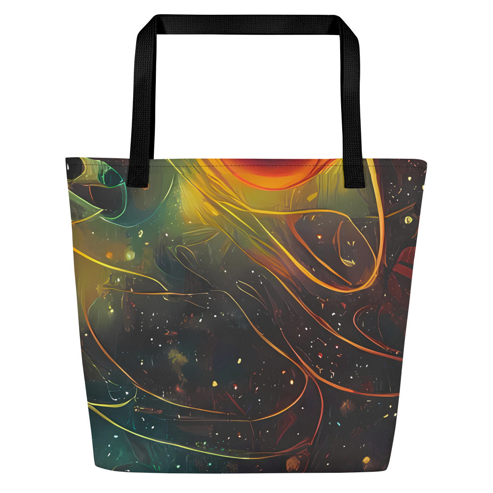 Large Tote Bag w/ Pocket - Templesmith Twirl