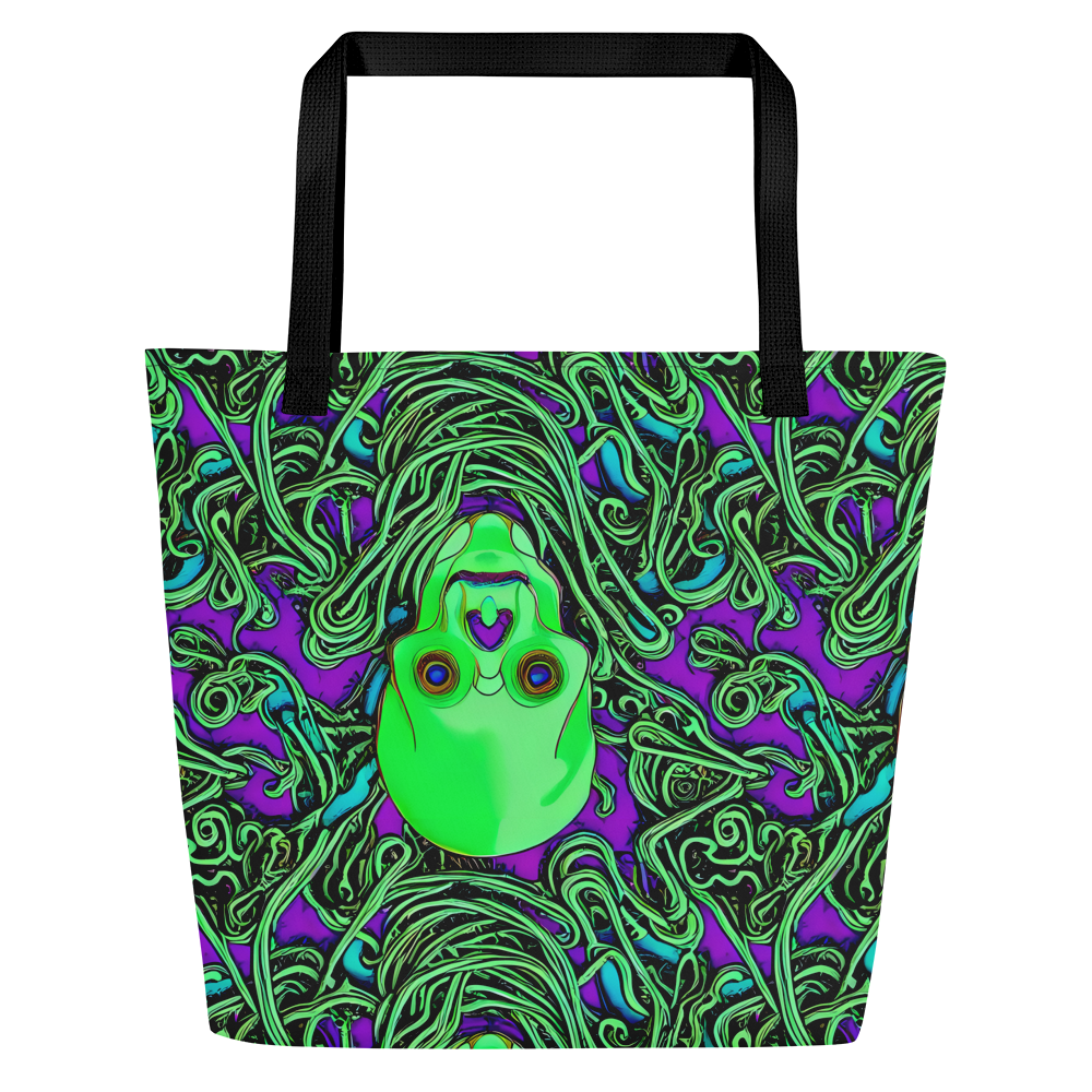 Large Tote Bag w/ Pocket - Ghostly Labyrinth