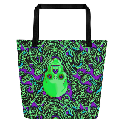 Large Tote Bag w/ Pocket - Ghostly Labyrinth