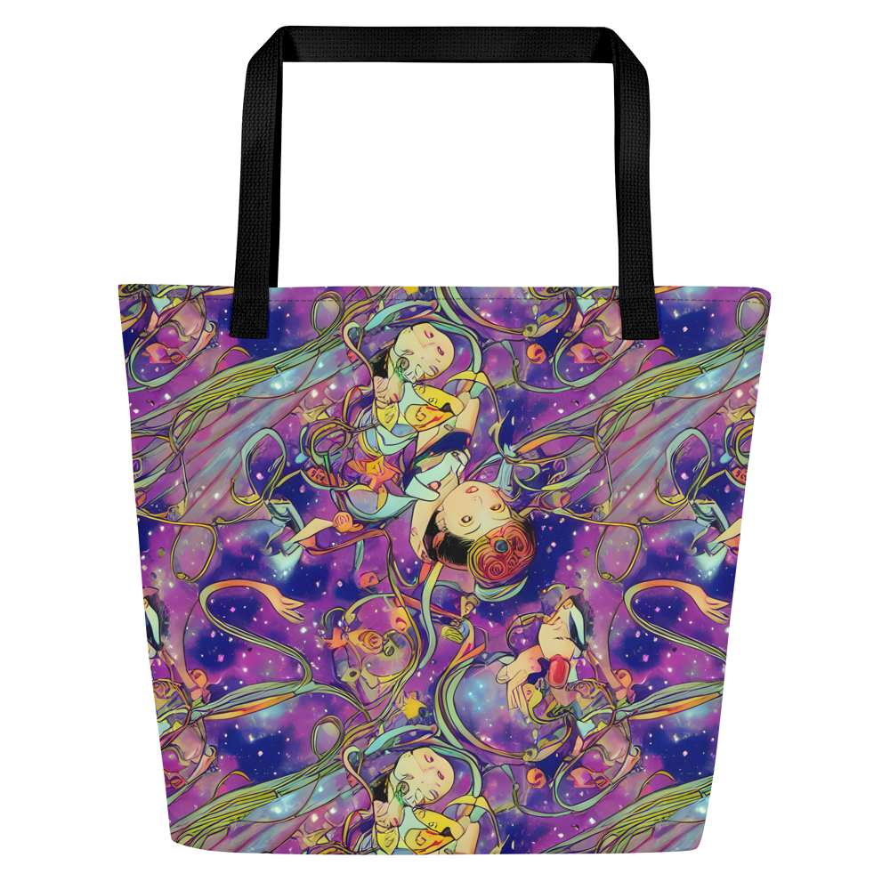 Large Tote Bag w/ Pocket - Spiral of Stardust