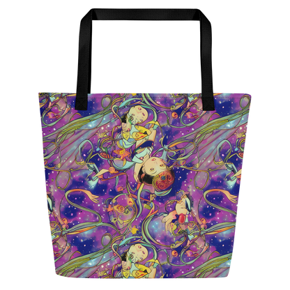 Large Tote Bag w/ Pocket - Spiral of Stardust