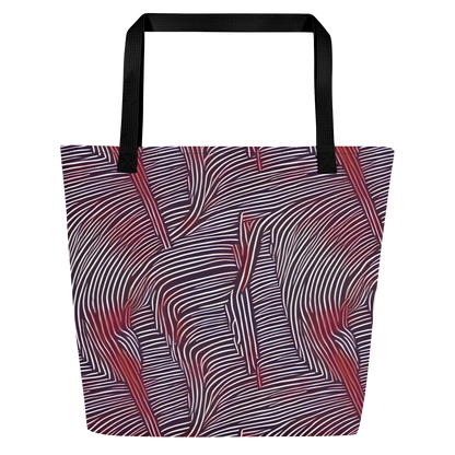 Large Tote Bag w/ Pocket - Nebula Waves