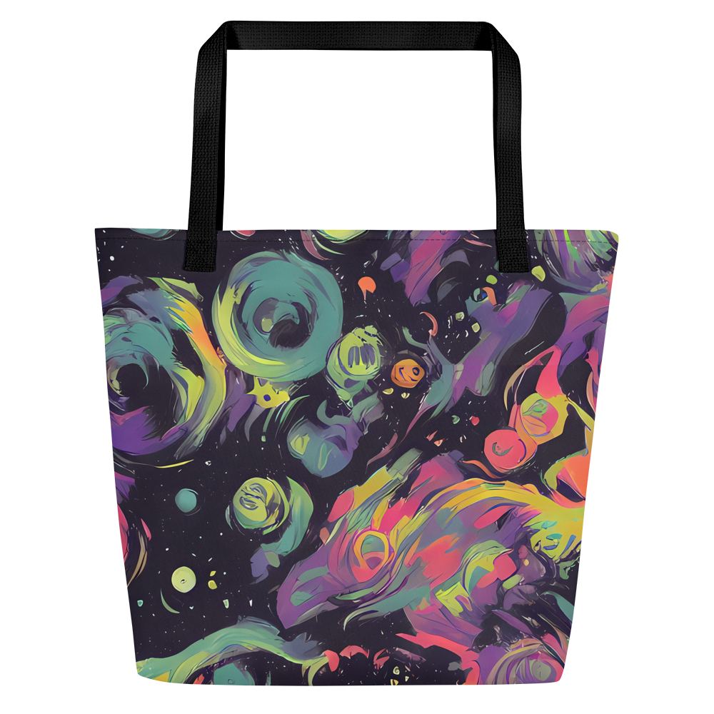 Large Tote Bag w/ Pocket - Psychedelic Drift