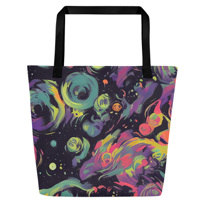 Large Tote Bag w/ Pocket - Psychedelic Drift