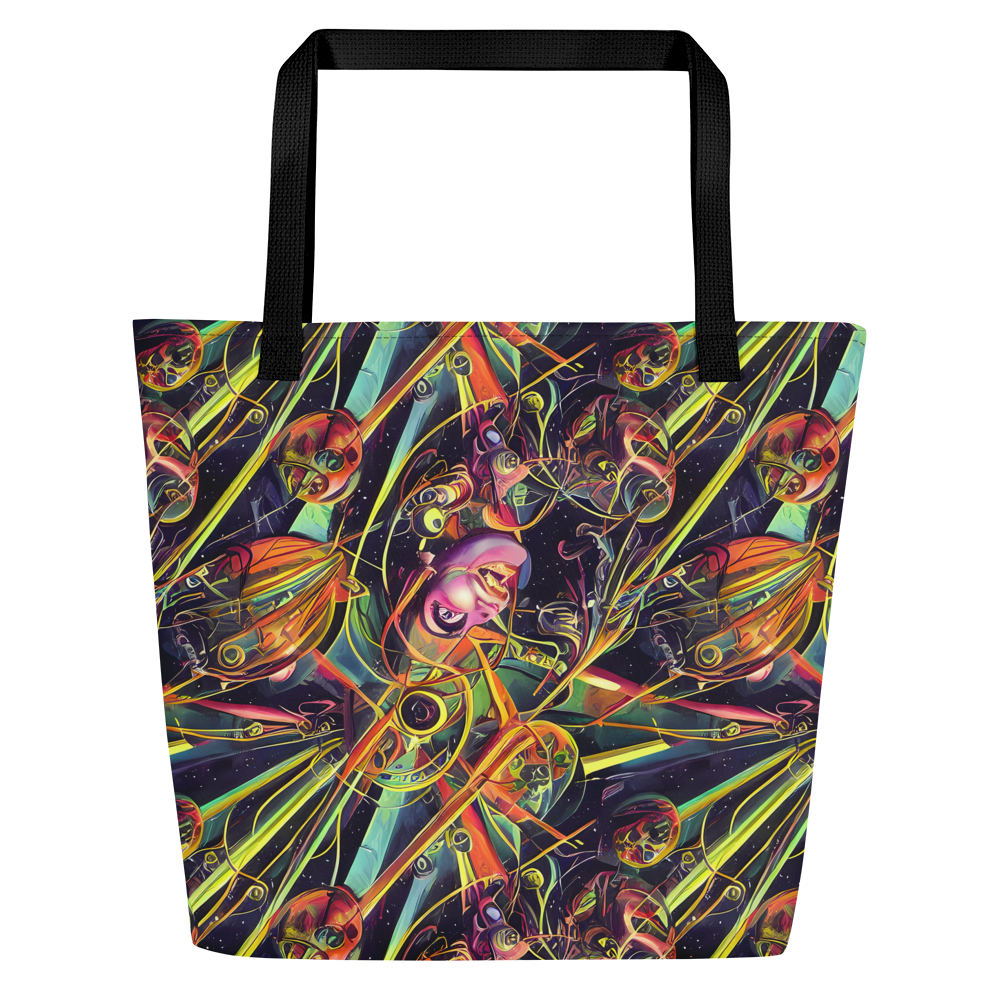 Large Tote Bag w/ Pocket - Psychedelic Deep Space