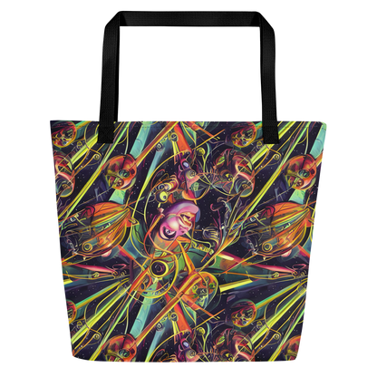 Large Tote Bag w/ Pocket - Psychedelic Deep Space